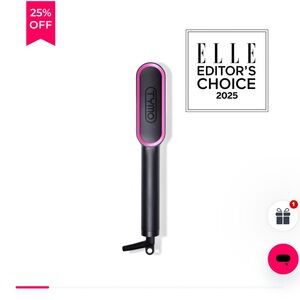 Tymo Hair Straightening Brush - Pink and Black